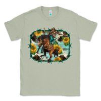Matcha western rodeo horse cowhide sunflowers Classic Tee - BarkalooDesign
