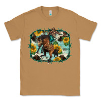 Toasted Coconut western rodeo horse cowhide sunflowers Classic Tee - BarkalooDesign