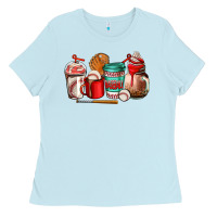 Baby Blue baseball coffee cup Ladies Tee - AdoDesignShop