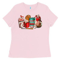 Bubblegum Pink baseball coffee cup Ladies Tee - AdoDesignShop