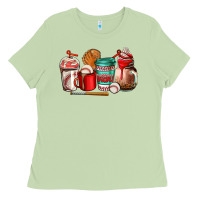Matcha baseball coffee cup Ladies Tee - AdoDesignShop