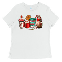 White baseball coffee cup Ladies Tee - AdoDesignShop