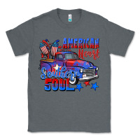 Charcoal Heather American heart southern soul truck 4th of july Classic Tee - CowGirlArtShop