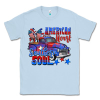 Dusty Blue American heart southern soul truck 4th of july Classic Tee - CowGirlArtShop