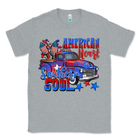 Heather Grey American heart southern soul truck 4th of july Classic Tee - CowGirlArtShop