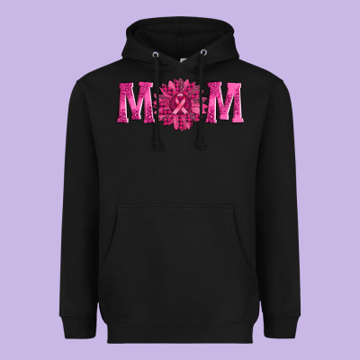 Breast Cancer Mom Sunflower Heavyweight Hoodie Designed By Adodesignshop