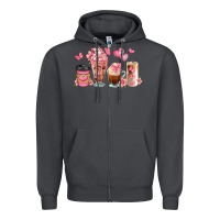 Smoke floral coffee cups Zipper Hoodie - JahusDesignShop