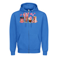 True Royal floral coffee cups Zipper Hoodie - JahusDesignShop