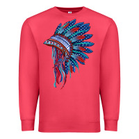 Cardinal indian headdress with american flag Premium Sweatshirt - BarkalooDesign