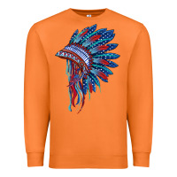 Carrot indian headdress with american flag Premium Sweatshirt - BarkalooDesign