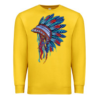 Lemon indian headdress with american flag Premium Sweatshirt - BarkalooDesign