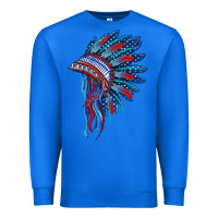 True Royal indian headdress with american flag Premium Sweatshirt - BarkalooDesign