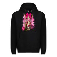 Black valentines day horse with sunglasses Premium Hoodie - NancyCooperArtShop