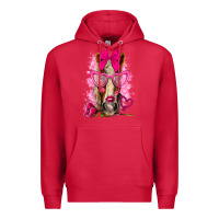 Cardinal valentines day horse with sunglasses Premium Hoodie - NancyCooperArtShop