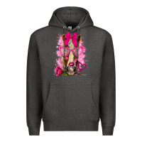 Charcoal Heather valentines day horse with sunglasses Premium Hoodie - NancyCooperArtShop