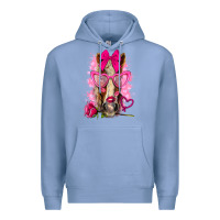 Colony Blue valentines day horse with sunglasses Premium Hoodie - NancyCooperArtShop