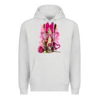 Dove Grey valentines day horse with sunglasses Premium Hoodie - NancyCooperArtShop