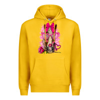 Lemon valentines day horse with sunglasses Premium Hoodie - NancyCooperArtShop
