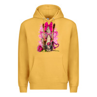 Mustard valentines day horse with sunglasses Premium Hoodie - NancyCooperArtShop
