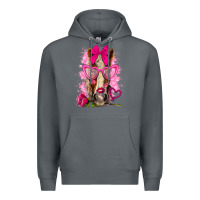 Rock valentines day horse with sunglasses Premium Hoodie - NancyCooperArtShop