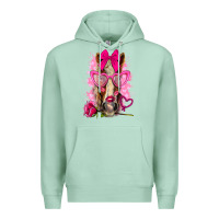 Seafoam valentines day horse with sunglasses Premium Hoodie - NancyCooperArtShop
