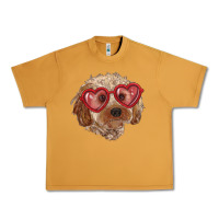 Peanut Butter toy poodle with love glasses Urban Heavy Tee - RanaPortraitStore