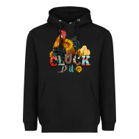 Black cluck it coop animals hen and chick aztec serape leopard Heavyweight Hoodie - Artiststas