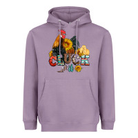 Lavender cluck it coop animals hen and chick aztec serape leopard Heavyweight Hoodie - Artiststas