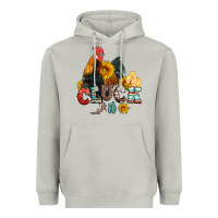 Moon Dust cluck it coop animals hen and chick aztec serape leopard Heavyweight Hoodie - Artiststas