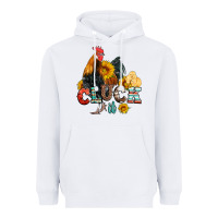 Cluck It Coop Animals Hen And Chick Aztec Serape Leopard Heavyweight Hoodie | Teevron