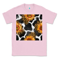 Bubblegum Pink cowhide leopard sunflower seamless pattern Classic Tee - BundleAndBundleShop