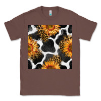 Chestnut cowhide leopard sunflower seamless pattern Classic Tee - BundleAndBundleShop
