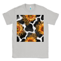 Moon Dust cowhide leopard sunflower seamless pattern Classic Tee - BundleAndBundleShop