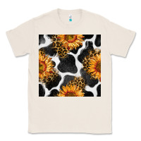 Natural cowhide leopard sunflower seamless pattern Classic Tee - BundleAndBundleShop