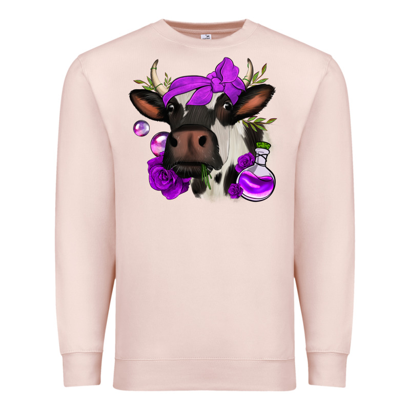 Halloween Roses Cow Premium Sweatshirt by Jasminsmagicworld | Teevron
