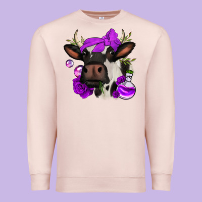 Halloween Roses Cow Premium Sweatshirt Designed By Jasminsmagicworld