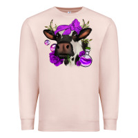 Pale Pink halloween roses cow Premium Sweatshirt - Jasminsmagicworld