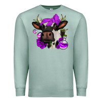 Seafoam halloween roses cow Premium Sweatshirt - Jasminsmagicworld