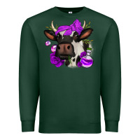 Sports Green halloween roses cow Premium Sweatshirt - Jasminsmagicworld
