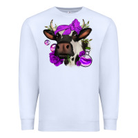 White halloween roses cow Premium Sweatshirt - Jasminsmagicworld