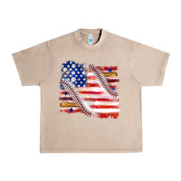 French Oak baseball american flag Urban Heavy Tee - texasbilliewilder