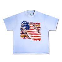 Grape Ice baseball american flag Urban Heavy Tee - texasbilliewilder