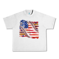 Lunar Rock baseball american flag Urban Heavy Tee - texasbilliewilder
