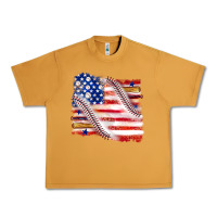 Peanut Butter baseball american flag Urban Heavy Tee - texasbilliewilder