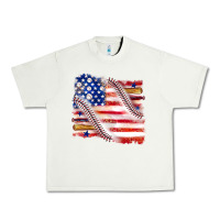 Pistachio baseball american flag Urban Heavy Tee - texasbilliewilder
