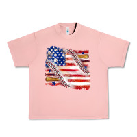 Salmon baseball american flag Urban Heavy Tee - texasbilliewilder