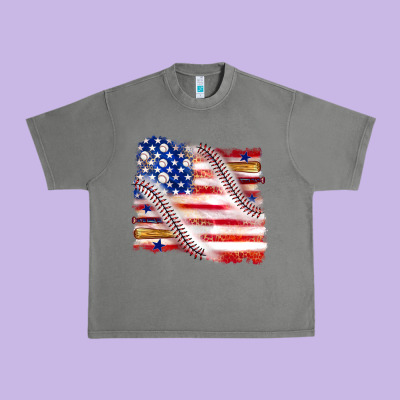 Urban Heavy Tee baseball american flag