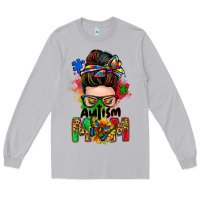 Moon Dust autism mom messy bun Long Sleeve Tee - Zillion Design Studio