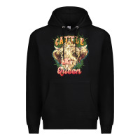 Black cattle queen Premium Hoodie - NancyCooperArtShop