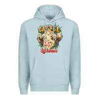 Blue Mist cattle queen Premium Hoodie - NancyCooperArtShop